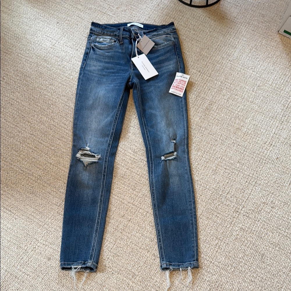 Flying Monkey Blue Skinny Distressed Jeans